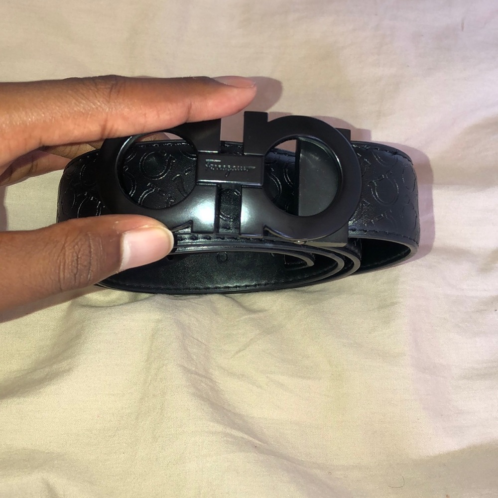 Black Ferragamo Belt
